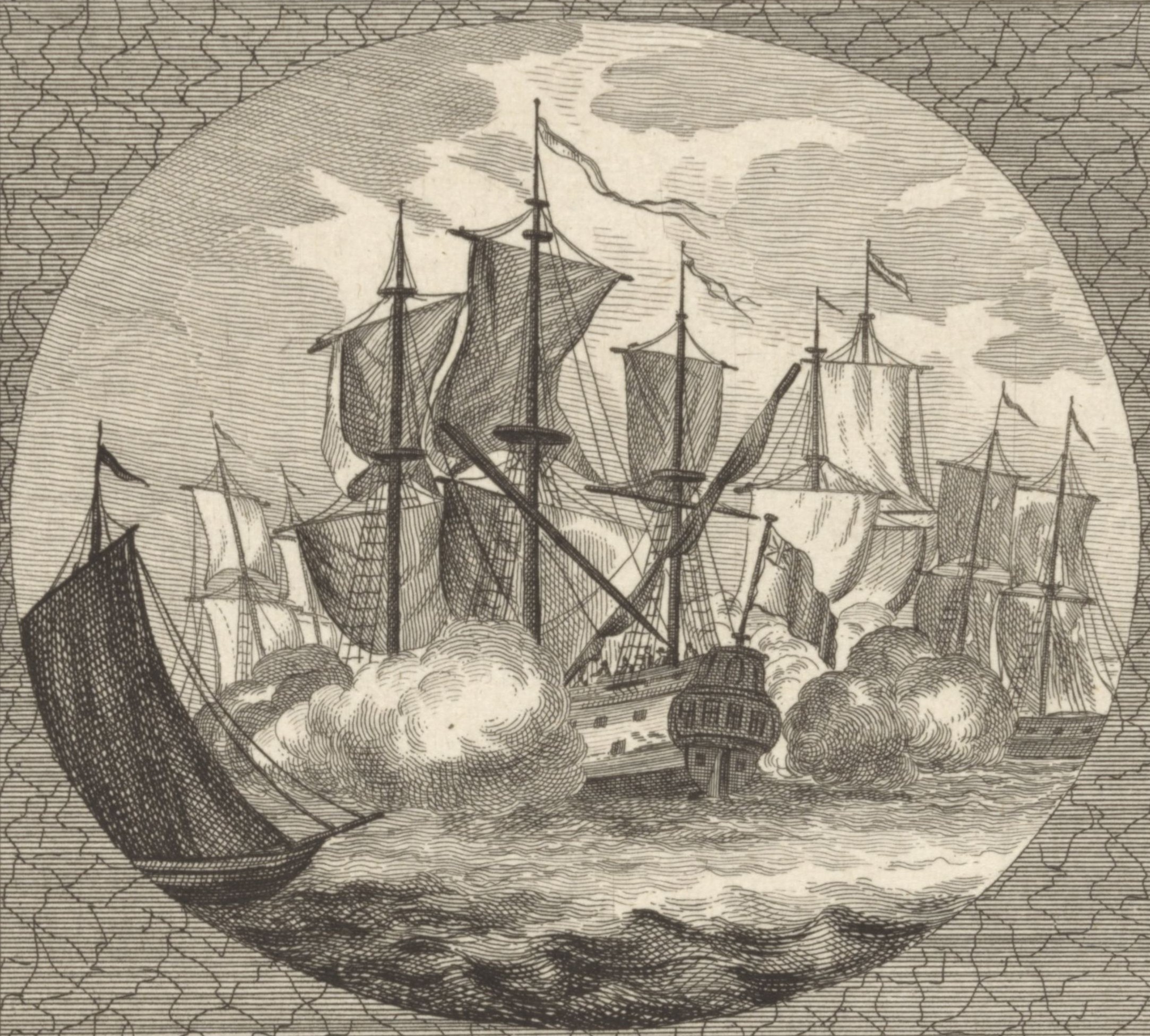 Gevecht in de Noordzee van een eskader van de Bataafse Kaapreder