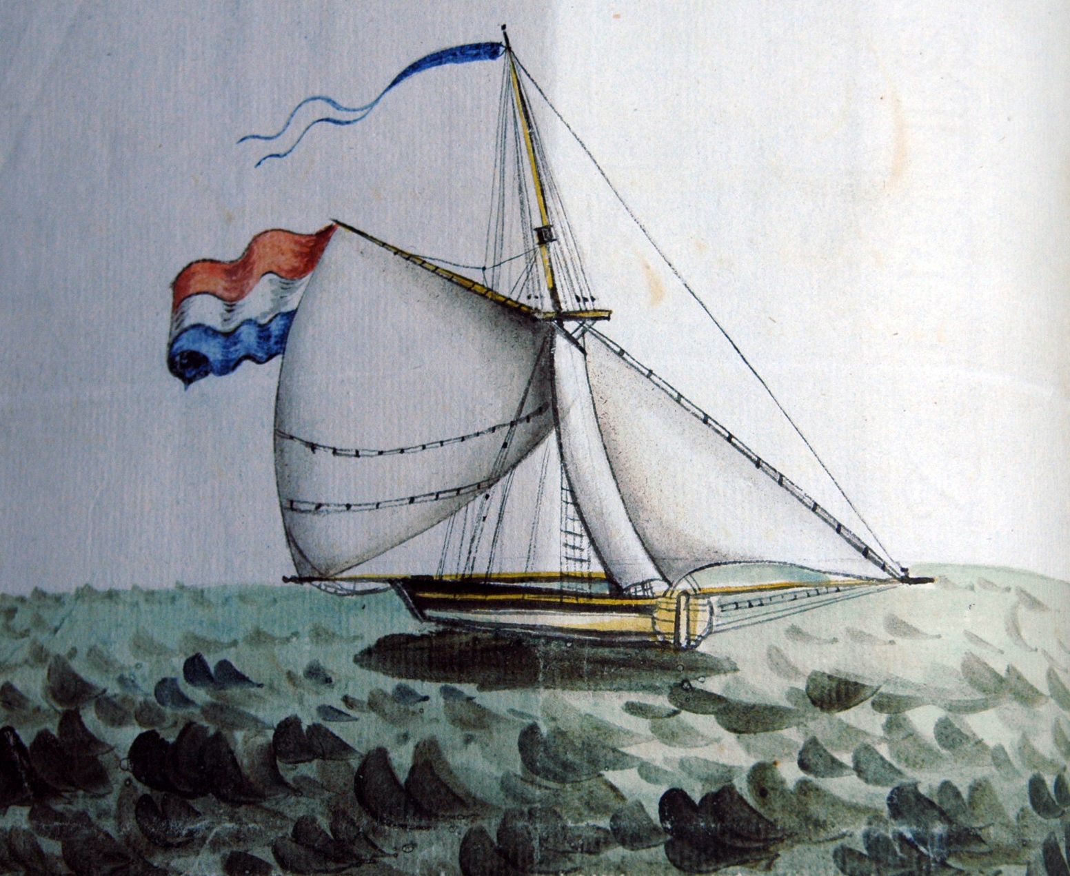 Het kaperscheepje&nbsp;Lodewijk 1&nbsp;met drie kanonnen en vijftien manschappen, 1809 