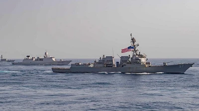 Are the US still committed to Europe's security? Photo: HNLMS Evertsen and USS Halsey during exercises in the Gulf of Aden, 2021 (U.S. Navy photo by Mass Communication Specialist 3rd Class Adames)